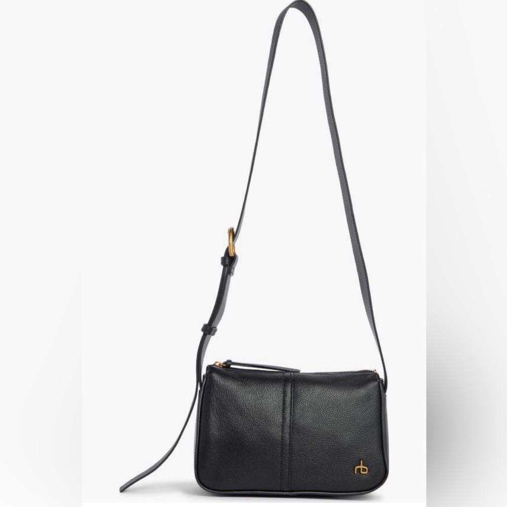 NWT $298 rag & bone *Factory Wrapped* Fulton Leather Crossbody Bag in BLACK!